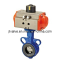 Pneumatic Actuator Wafer Type Butterfly Valve (PTFE Sealling)